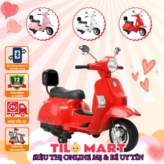  Xe máy điện trẻ em xe máy điện Vespa cho bé TILO KIDS TLK-6288 có đèn nhạc siêu dễ thương remote điều khiển 