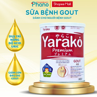 Sữa Cho Người Lớn YARAKO PREMIUM GOUT Giải Pháp Dinh Dưỡng Chuyên Biệt Cho Người Bệnh Gout Hộp 400g