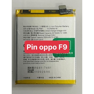 Pin zin oppo f9 model blp 681/dung lượng 3500 mah