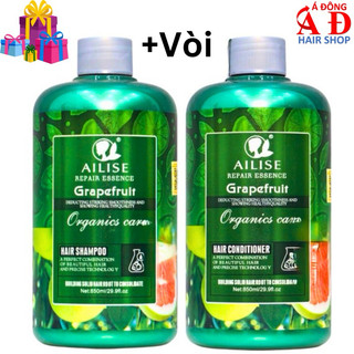 Bộ dầu gội xả bưởi Grapefruit Ailise siê mượt phục hồi tóc chính hãng 850mlx2