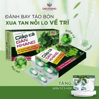 (Dùng được cho mẹ bầu & trẻ em) Viên Giấp Cá Dân Khang cải thiện trĩ nội trĩ ngoại giảm táo bón