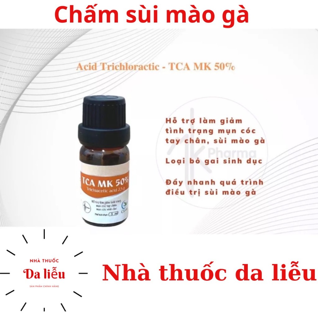 Acid 50% Giúp Xử lý Sùi Mào Gà, Gai Sinh Dục, Mụn Cóc tại nhà ( che tên sp khi giao hàng )