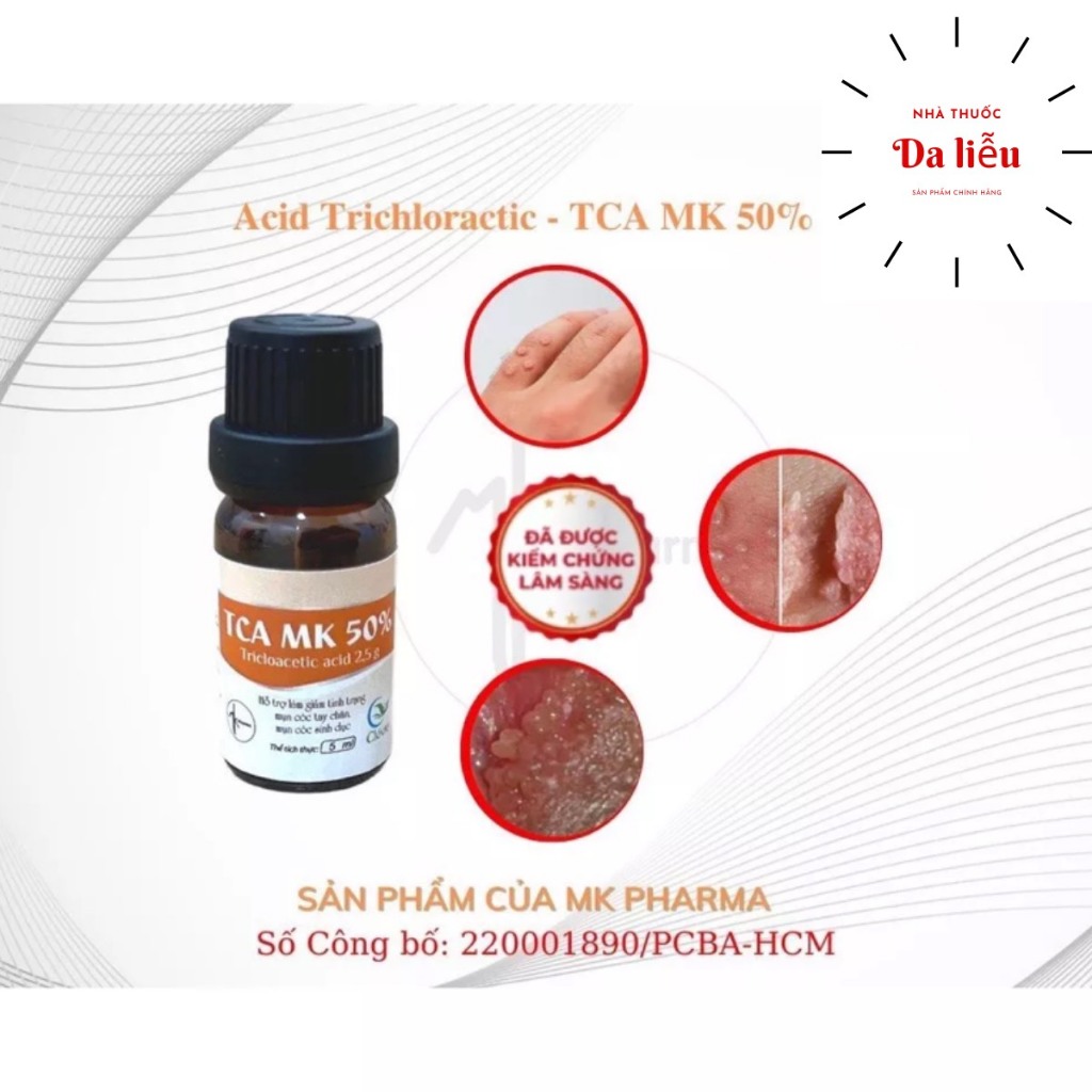 Acid 50% Giúp Xử lý Sùi Mào Gà, Gai Sinh Dục, Mụn Cóc tại nhà ( che tên sp khi giao hàng )