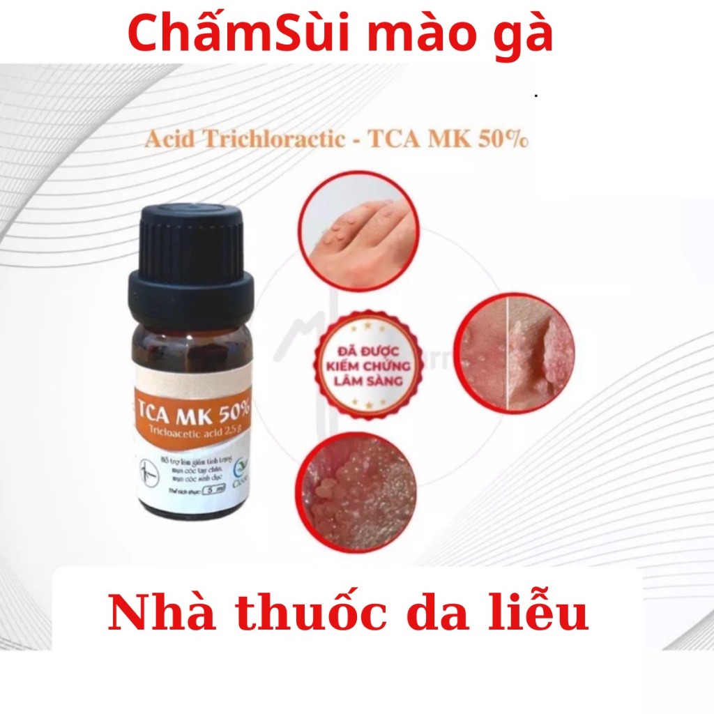 Acid 50% Giúp Xử lý Sùi Mào Gà, Gai Sinh Dục, Mụn Cóc tại nhà ( che tên sp khi giao hàng )