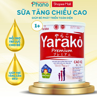 Sữa Bột Tăng Chiều Cao YARAKO PREMIUM CAO IQ Giúp Cho Trẻ Phát Triển Chiều Cao Và Tăng Cân Hộp 400g