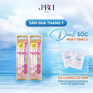 Bộ 3 dao cạo lông mày & mặt kai pretty kháng khuẩn nhật bản