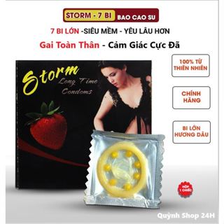 [Mua 5 Tặng 1] Combo 5 Bao Cao Su Bi Gai Storm Có 7 Bi Ở Đầu Hộp 1C,  Bcs Kích Thích Mạnh