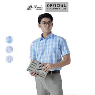Áo sơ mi nam ngắn tay cao cấp BELLUNI vải sợi tre - ABN.BPS.BE.286