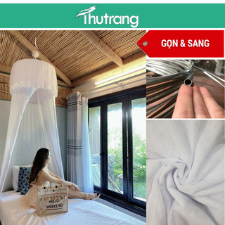 (ẢNH + VIDEO THẬT) MÀN KHUNG TRÒN TREO TRẦN THU TRANG: GỌN, ĐẸP, SANG PHÒNG