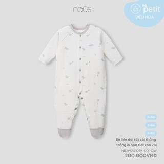 Bộ liền dài tất cài thẳng nous, body có tất, bộ liền tất cho bé sơ sinh