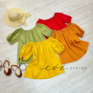 Áo bẹt vai linen Cói Design