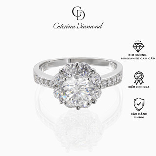 Nhẫn kim cương Moissanite 1 Carat Caterina Diamond Brilliant star moissanite diamond ring DR013 -Kiểm định GRA