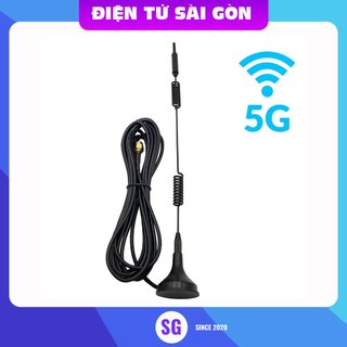 Ăng ten đa hướng 18dBi, băng tần 600-6000Mhz, hỗ trợ 5G/4G/3G/2G, chuẩn SMA