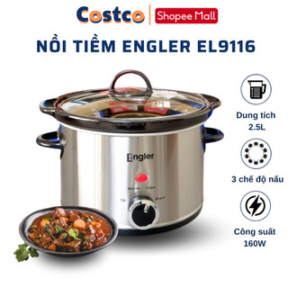 Nồi tiềm Engler EL9116 dung tích 2.5L lòng sứ Ceramic cao cấp hầm nấu cháo kho thịt cá BH 24 tháng