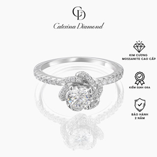 Nhẫn Kim Cương Moissanite 0.6 Carat Caterina Diamond Solitaire Pavéproposal Lover DR016 - Kiểm định GRA