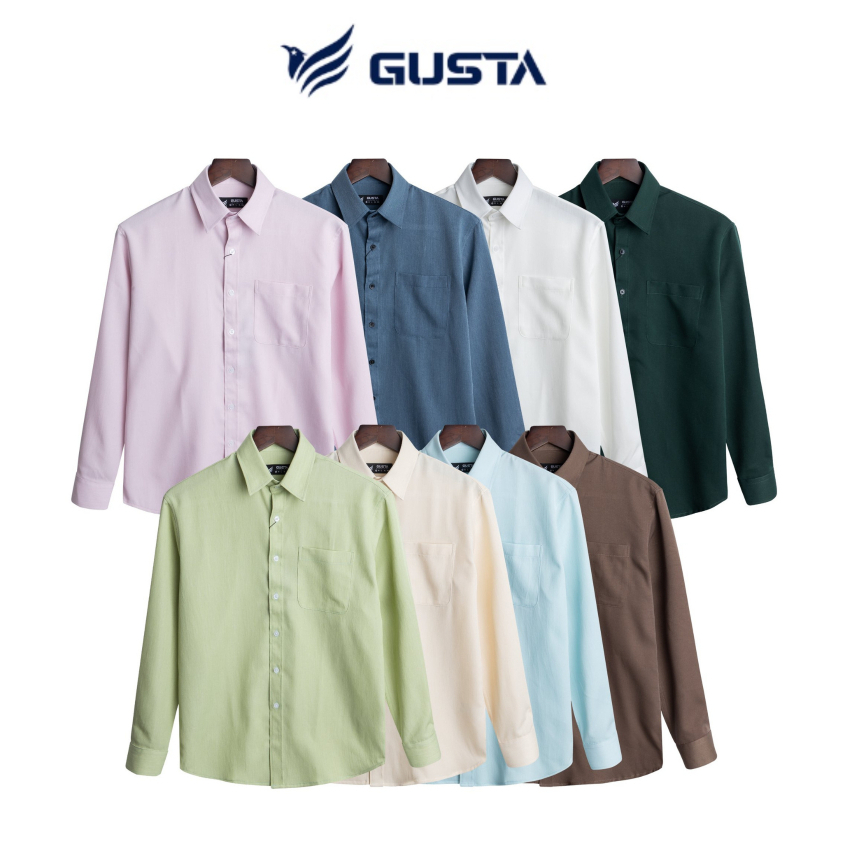 Sơ mi nam nữ Gusta dài tay cotton kaki form rộng mặc đi làm đi chơi - SM68