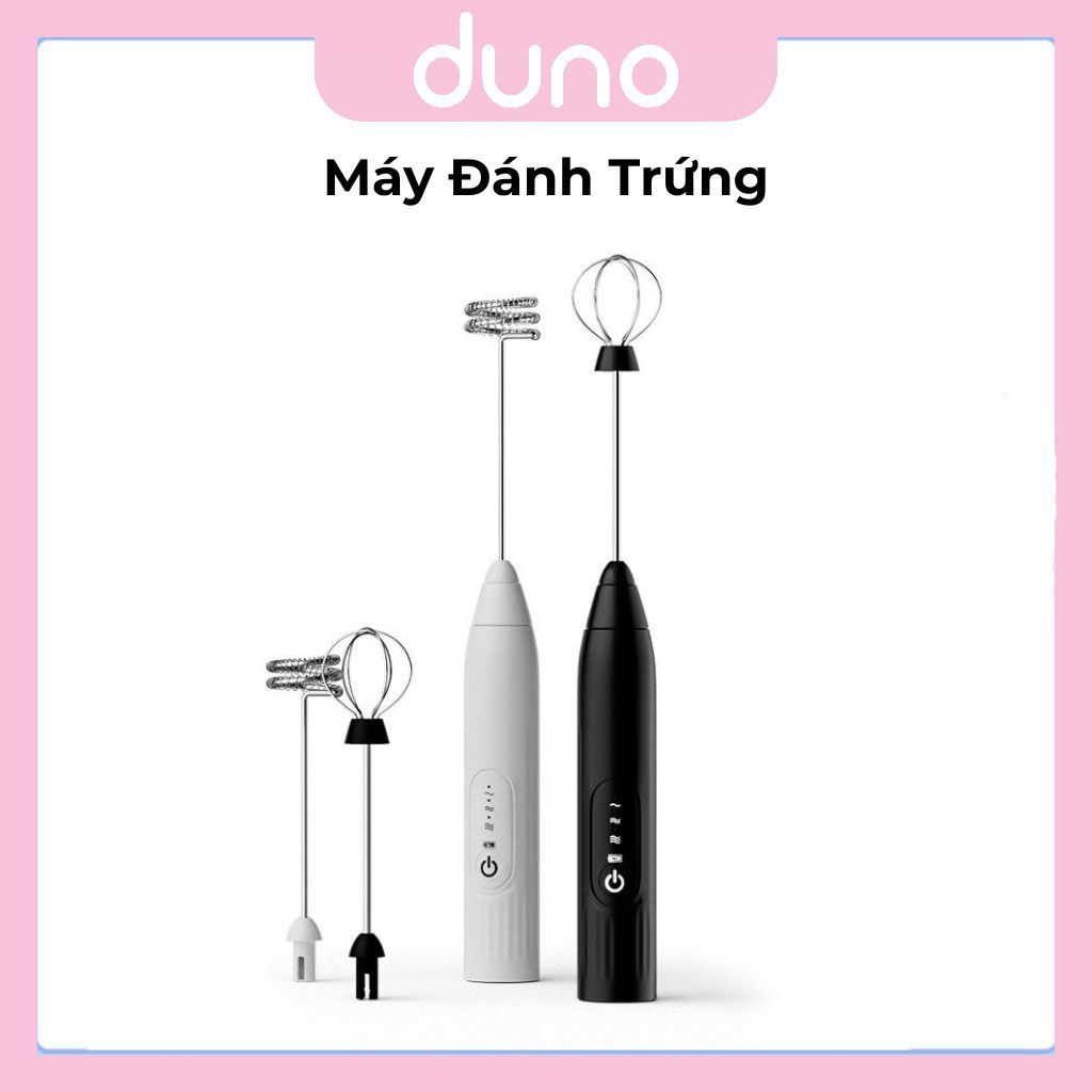 Máy Đánh Trứng Sạc Pin Cầm Tay (3 Cấp Độ) Đánh Sữa, Tạo Bọt Cafe Không Dây Chính Hãng
