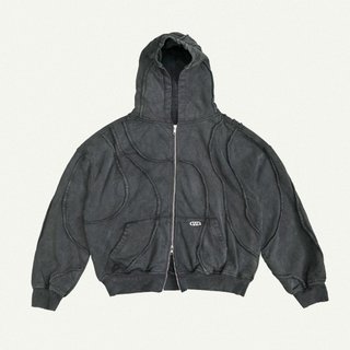 VEINS FULLZIP HOODIE / TITANIUM / Áo hoodie vải nỉ / GAMBLE WORLDWIDE