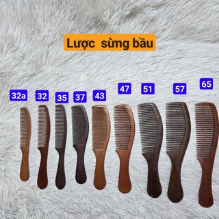 Lược Sừng Lược Bầu Hớt Tóc Nam Tóc Nữ lược sừng gỗ cắt tóc có nhiều mẫu mã.