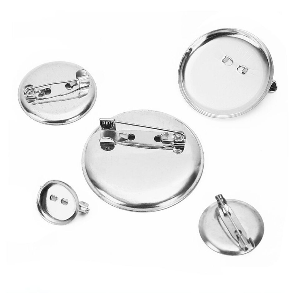 Set 10 Phôi Pin Cài Áo Đế Tròn