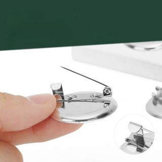 Set 10 Phôi Pin Cài Áo Đế Tròn