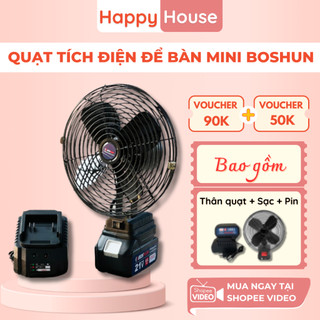 Bảo hành 12 tháng,Quạt tích điện mini 8 inch ko có chổi than, lõi đồng 100% sạc 1 lần dùng liên tục nhiều giờ, 1 TỐC