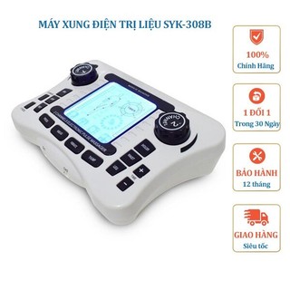 Máy massage xung điện trị liệu, máy mát xa châm cứu điện xung 8 miếng dán beame syk-308b-bh 12 tháng