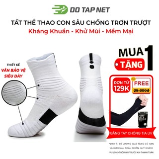 Tất Thể Thao Chạy Bộ Chống Trơn Trượt, Tất Dày Thấm Hút Mồ Hôi, Thoáng Khí
