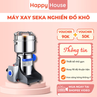 Bảo Hành 12 Tháng - Máy Xay Seka, Nghiền Đồ Khô, Bột, Ngũ Cốc Seka E500 Chất Liệu INOX 304 Cỡ Siêu Lớn Công Suất 3.000W