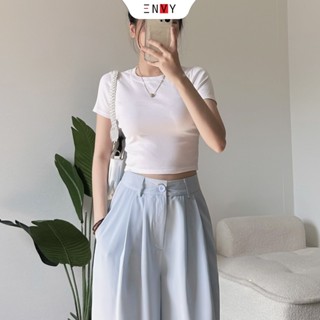 Áo Thun Croptop Nữ Body Trơn Ngắn Tay ENVY AT227