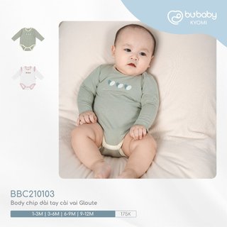 Bubaby bbc210103 body chip dài tay cài vai gloute 🔅 cho bé