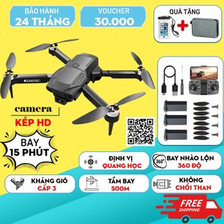 Flycam mini F198 Pro, drone mini động cơ không chổi than, play cam mini giá rẻ có cảm biến bụng