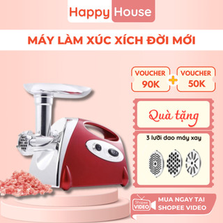 Máy làm xúc xích, giò, chả - Xay thịt tự động đa chức năng, có thể cắt thái rau củ quả - Dễ dàng tháo rời vệ sinh