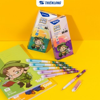 Bút lông kim, bút mực nước Thiên Long ngòi 0.3mm mực xanh đỏ đen tím, nét viết mảnh không lem