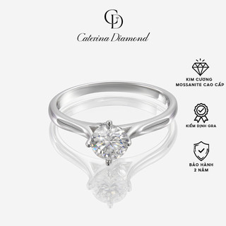 Nhẫn kim cương Moissanite 5.5 Ly Caterina Diamond FOREVER Classic Jane Eyre Proposal Diamond Ring DR021 -Kiểm định GRA