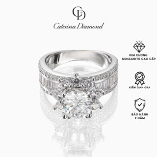 Nhẫn Kim Cương Moissanite 2 Carat Caterina Diamond Solitaire Pavéproposal Lover DR022 - Kiểm định GRA