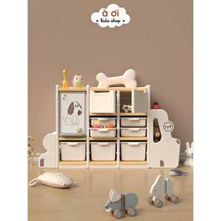 Kệ Đồ Chơi Cho Bé, Giá Sách Cho Bé, Tủ Đựng Đồ Đa Năng Cho Bé hình Papa Dog Cao Cấp