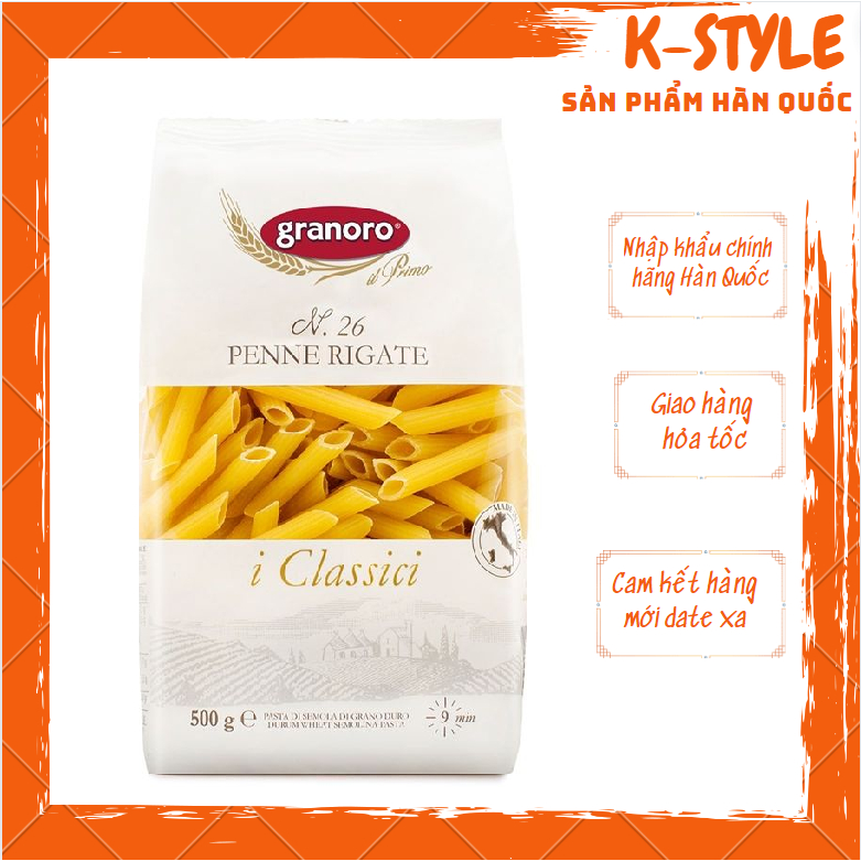 Nui ống Granoro Penne Rigate 500g