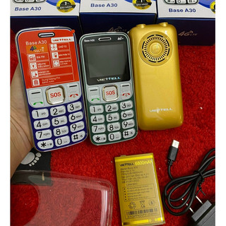 Điện Thoại Viettell Base A30 Chuẩn Sóng 4G, Đọc Số, Loa Siêu To Chữ To tặng ốp lưng MSp24