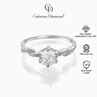 Nhẫn kim cương Moissanite 0,8 Carat Caterina Diamond Solitaire Pavéproposal  lover DR026 - Kiểm định GRA