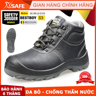 Giày bảo hộ lao động nam Jogger Bestboy S3 cổ cao da bò, chống đinh/ nước/ trượt Giày công trình dáng thể thao - XSAFE
