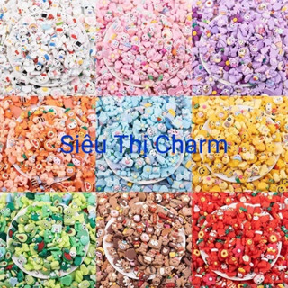 ( Tặng keo ) Túi 100 charm/center theo tone màu dùng gắn cột kẹp,ốp lưng,giày dép,bình nước