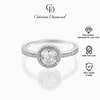 Nhẫn kim cương Moissanite 0,5 Carat Caterina Diamond Solitaire Pavéproposal  DR025 - Kiểm định GRA