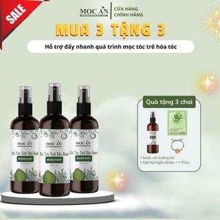 Combo 3 chai xịt kích mọc tóc tinh dầu bưởi hương thảo 120ml mộc ân haircare