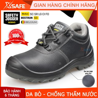 Giày bảo hộ lao động nam Jogger Bestrun S3 da bò, chống đinh/ nước/ trượt Giày công trình, nhà máy, form thể thao- XSAFE