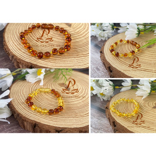 Vòng tay hổ phách amber cho bé sơ sinh tới 10 tuổi - hàng cao cấp