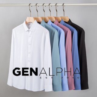 Áo sơ mi nam dài tay chất cotton lụa chống nhăn thấm hút bảng màu basic dễ phối GEN08