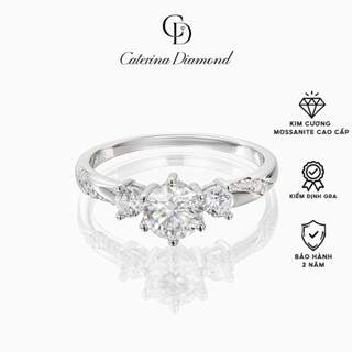 Nhẫn kim cương Moissanite 0,6 Carat Caterina Diamond Solitaire Pavéproposal  DR028 - Kiểm định GRA