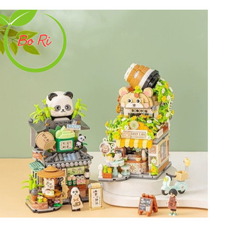  Đồ chơi lắp ráp khối xây dựng nhựa ABS hãng LOZ mô hình Panda Gấu Trúc 