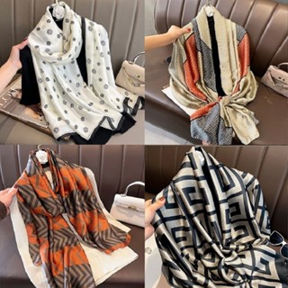 [TẶNG CÀI KHĂN] Khăn Lụa Nữ, Khăn Choàng Cổ Nữ Thời Trang ,Đi Biển ,Giữ Ấm (90CM X 180 CM) Họa Tiết Sang Trọng - KLTH002